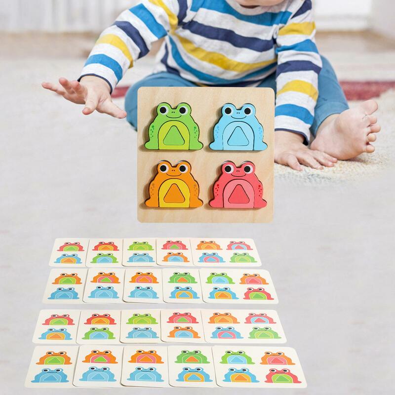 Sapo Jigsaw Puzzle para bebês meninas e meninos, Animal Boards, Travel Toy