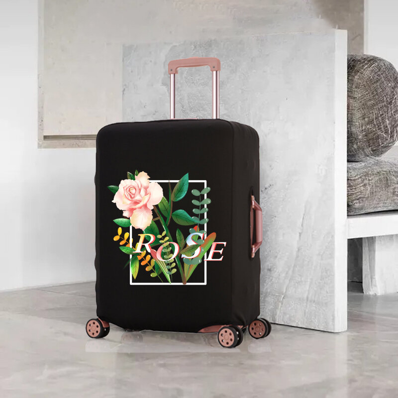 花柄トラベルスーツケースセット引っかき傷に強い保護カバー厚い旅行かばんfor18-32インチのトラベルアクセサリーに適しています