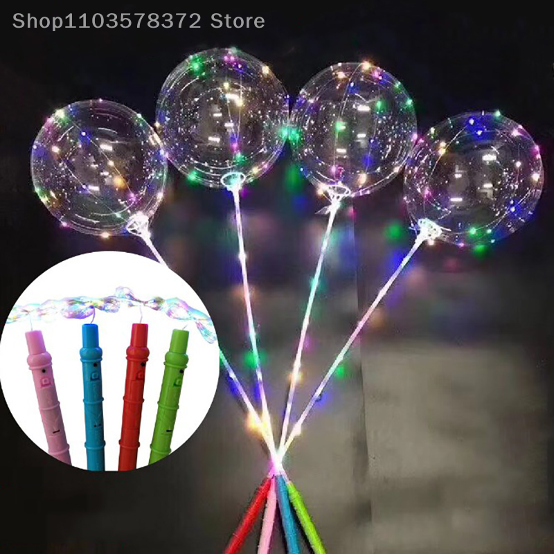 Random 3m 30 Heads LED Light Up Flashing Handles Balloon Home Decoration Supplies Birthday Event Party Decoration