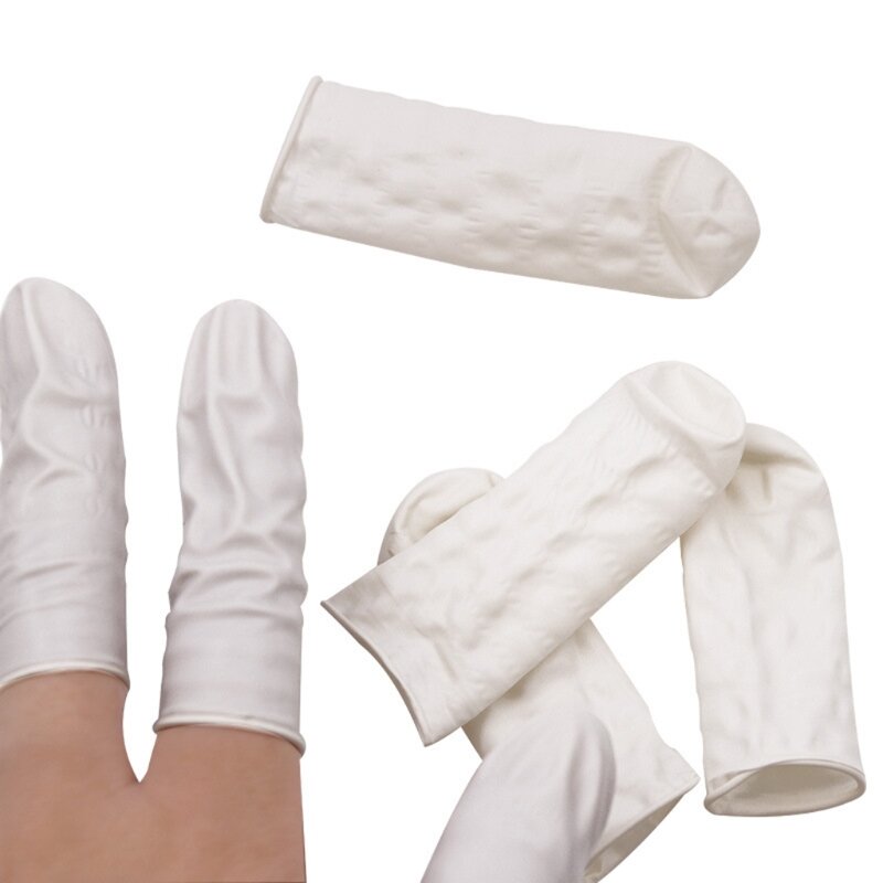 800 Pcs Anti-Static Disposable Beauty Finger Cots Durable Natural Latex Finger Cover Practical Design Makeup Hand Protector