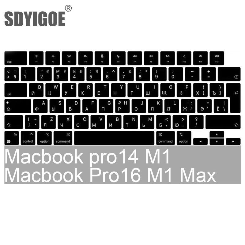 Tampa do teclado de silicone para MacBook, protetor de teclado russo, Novo, MacBook Pro14, 16, 2023, Air15, M2, A2941, A2442A2485A2681A2779, coreano