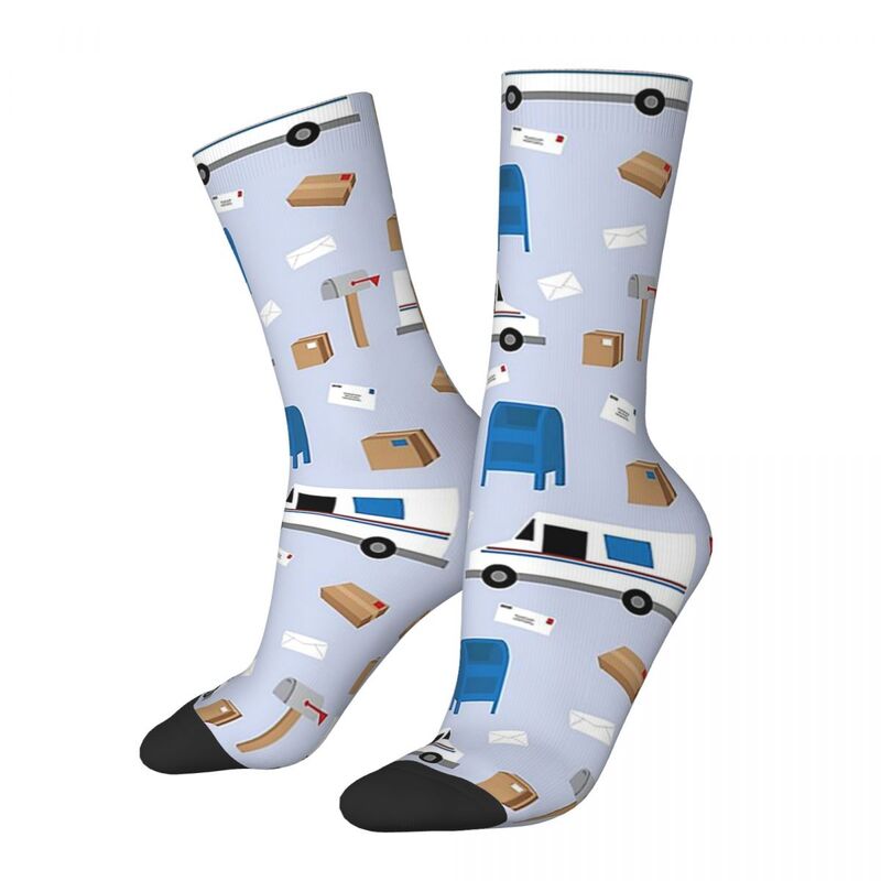 Носки с рисунком почты, высококачественные чулки в стиле Харадзюку, всесезонные длинные носки, аксессуары для подарка унисекс