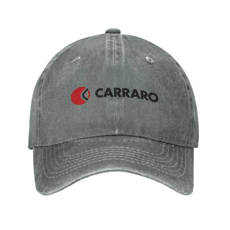 Carraro Group Logo Print Graphic Casual Denim cap Knitted hat Baseball cap
