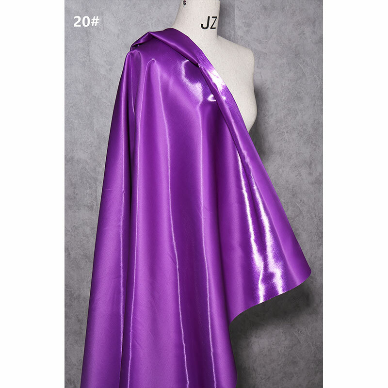 150cm Wide Luxury Glossy Metallic Liquid Satin Fabric Galaxy Shiny Fine Polyester Cloth for Fashion Show Dress Comfort Material