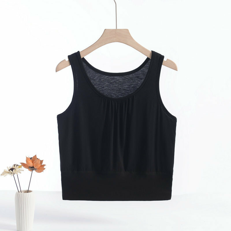 XL to 8XL Modal Crop Tops High Waist Slim Fit Tank Top Plus size Camisole solid color Tube-Tops Women's Bottoming Strapless  Tee