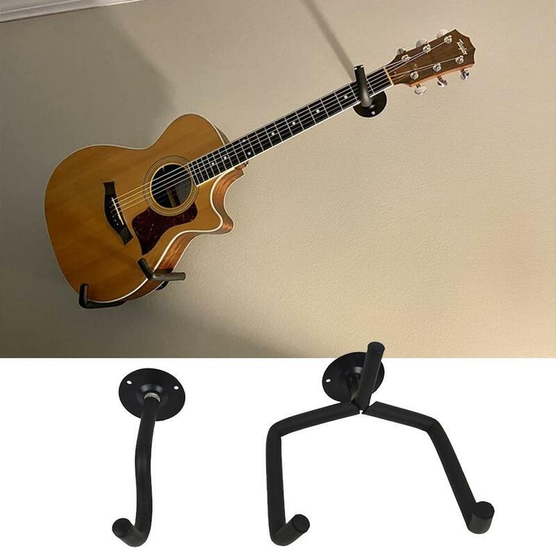 Supporto per chitarra acustica gancio per montaggio a parete gancio per supporto per collo per chitarra orizzontale con Set di viti accessori per parti di Guitarra