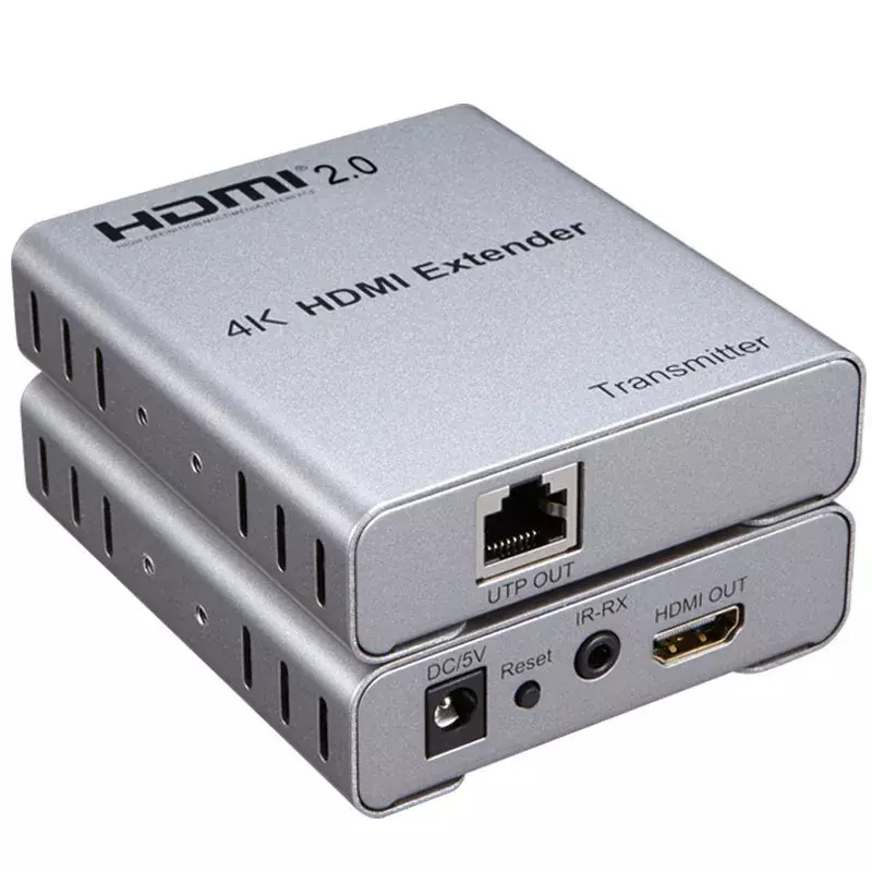 Extensor Ethernet HDMI 4K 60Hz 50M 1080P 80M a través de Cable Rj45 Cat6, transmisor y receptor de vídeo para cámara PS4, portátil, PC a TV