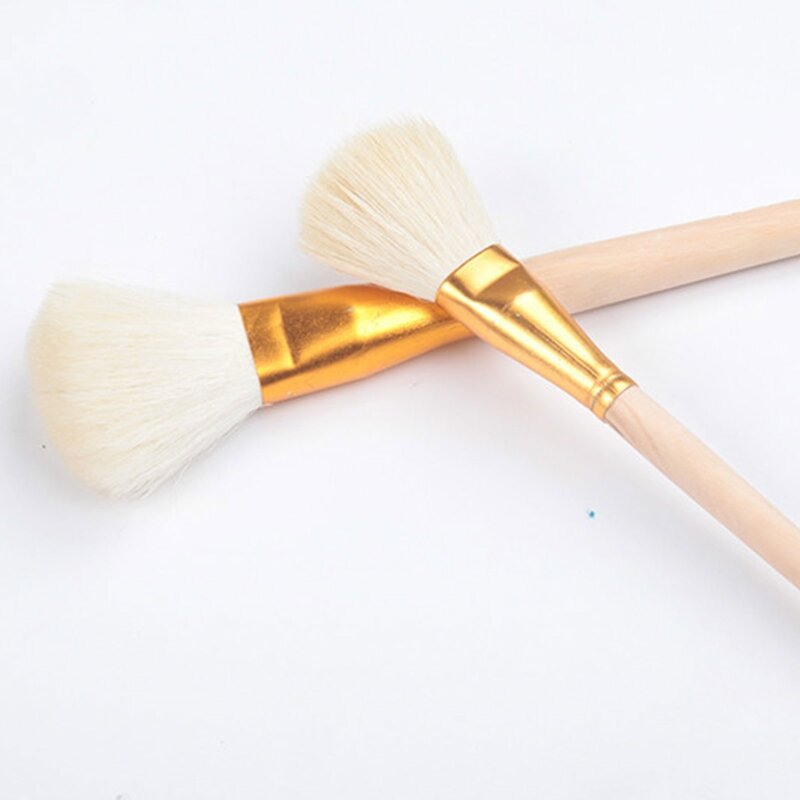 Handle Goat Hair Paint Brushes Flexible Smooth Sanding for Drawing Craft Watercolor Acrylic Oil Painting Art Supply