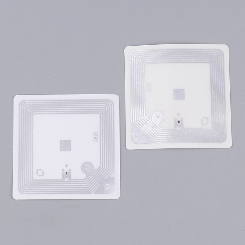 10 buah stiker Tag NFC 13.56Mhz RFID NFC stiker Tag ICODE-SLIX label perekat untuk perpustakaan buku