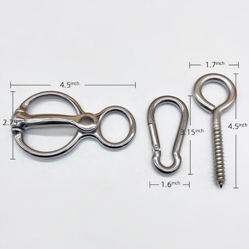 Quick Snap Horse Tie Ring Stainless Steel Silver Tie Horse Buckle Sturdy Durable Horse Rigging Equipment Tack Needs