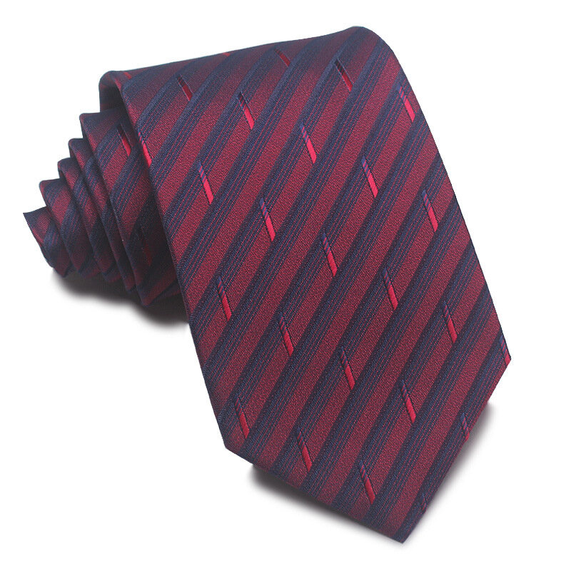 Gravata Gravata Clássica de Muitas Cores Masculina, Gravata de Seda, Acessórios de Camisa, Listrada, Azul Céu, Design Mais Novo, Escritório Masculino, 8 cm