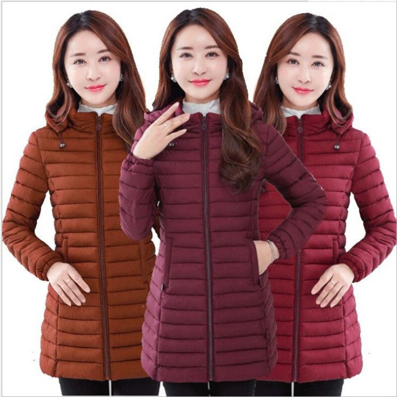 Chaqueta ultraligera de algodón para mujer, abrigo fino con capucha, ropa de abrigo cálida, otoño e invierno, 2023