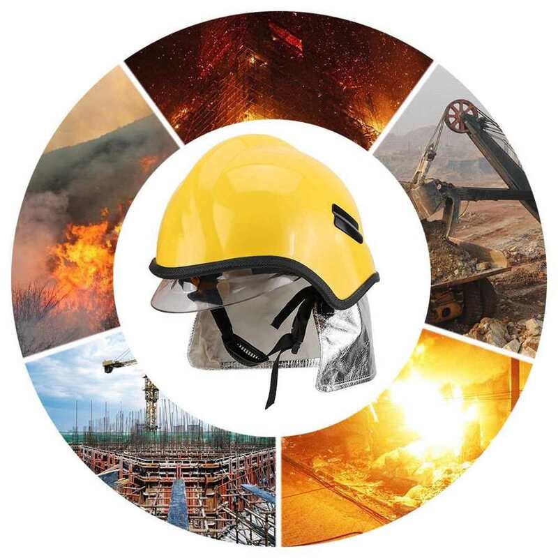 To Yellow Color Helm Pemadam Protective Fireproof Firefighter Safety Helmet Anti-corrosion Radiation Heat Resisting