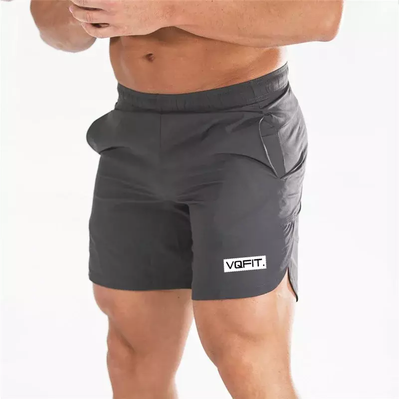 Shorts casuais leves e soltos para homens, calça média de secagem rápida, fitness esportiva, verão