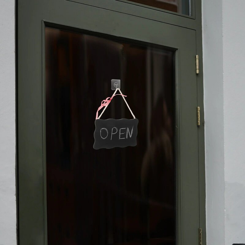 Drewniana tablica drewniany znak dekoracje biurowe tablica wiadomości powitanie na drzwi karta biurowa dwuwarstwowa Mini domek