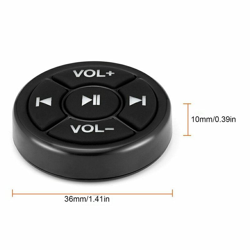 Wireless Bluetooth Media Smart Button Remote Controller Car Motorcycle Bike Steering Wheel MP3 Music Play For IOS Android Phone