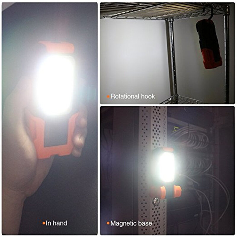 Lampe de poche LED magnétique multifonctionnelle pour l'entretien de la voiture, la randonnée, l'inspection extérieure, le plus récent, usage domestique, 2 pièces