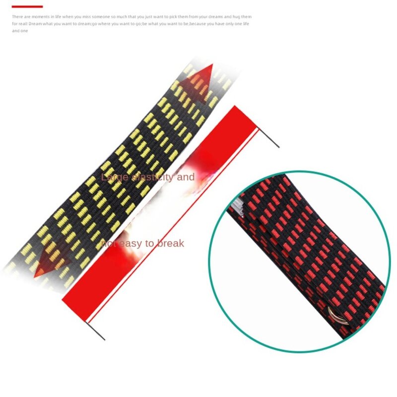 Cuerda elástica de goma para equipaje, ganchos para techo, color negro, rojo y amarillo, 3M x 3CM