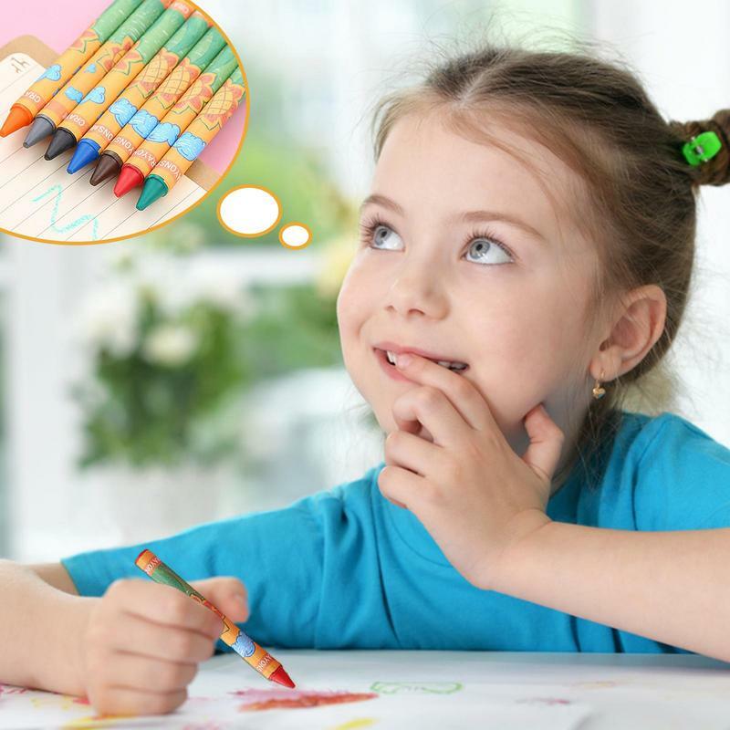 طقم تلوين للأطفال مكون من 24 لونًا ، ألوان متنوعة صديقة للبيئة ، ألوان ملونة عديمة الرائحة ، أقلام تلوين فنية لكتابات الكتابة على الجدران للهدايا