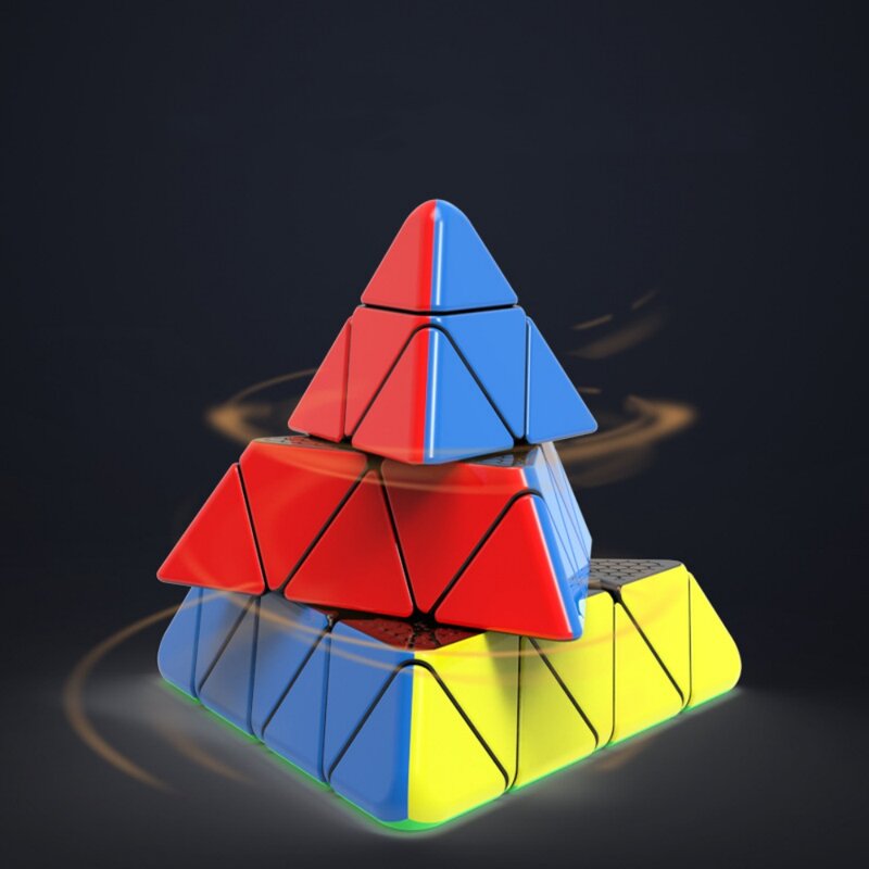Yuxin Little Magic 4x4 piramida magiczna kostka prędkości bez naklejek profesjonalna prędkość zabawki edukacyjne mała magiczna piramida Cubo