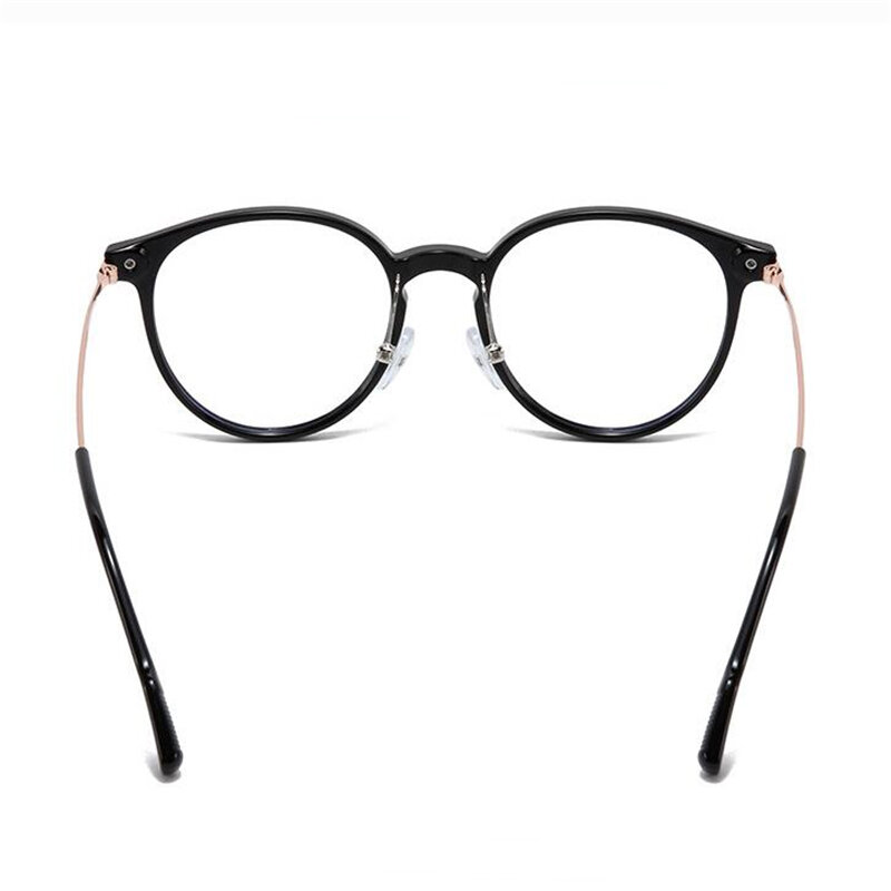 Black Gold Frame Anti Blue Rays Oval Prescription Glasses For The Nearsighted Women Men Myopia Spectacles 0 -0.5 -0.75 To -6.0
