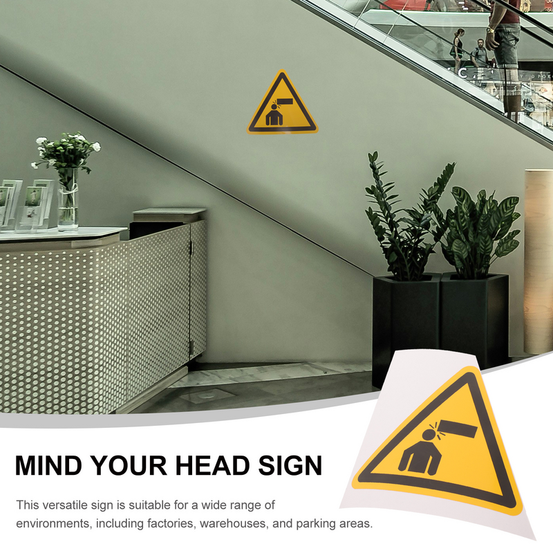 Stickers Beware of The Meeting Sign Low Ceiling Watch Your Head Decal Equipment Self Adhesive Warning Caution Signs