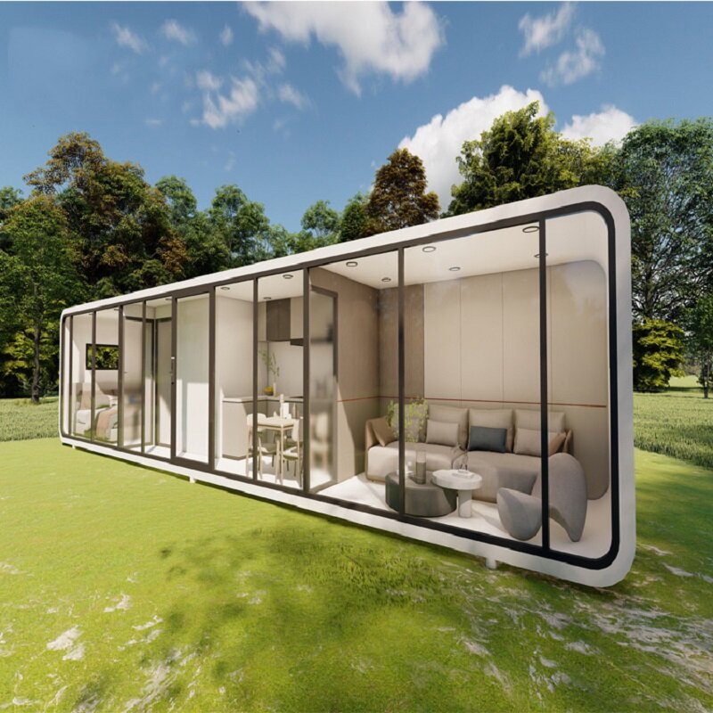 Casa de acampada personalizada, casa de estilo familiar, cápsula para acampar al aire libre, diseño de Villa, casa móvil