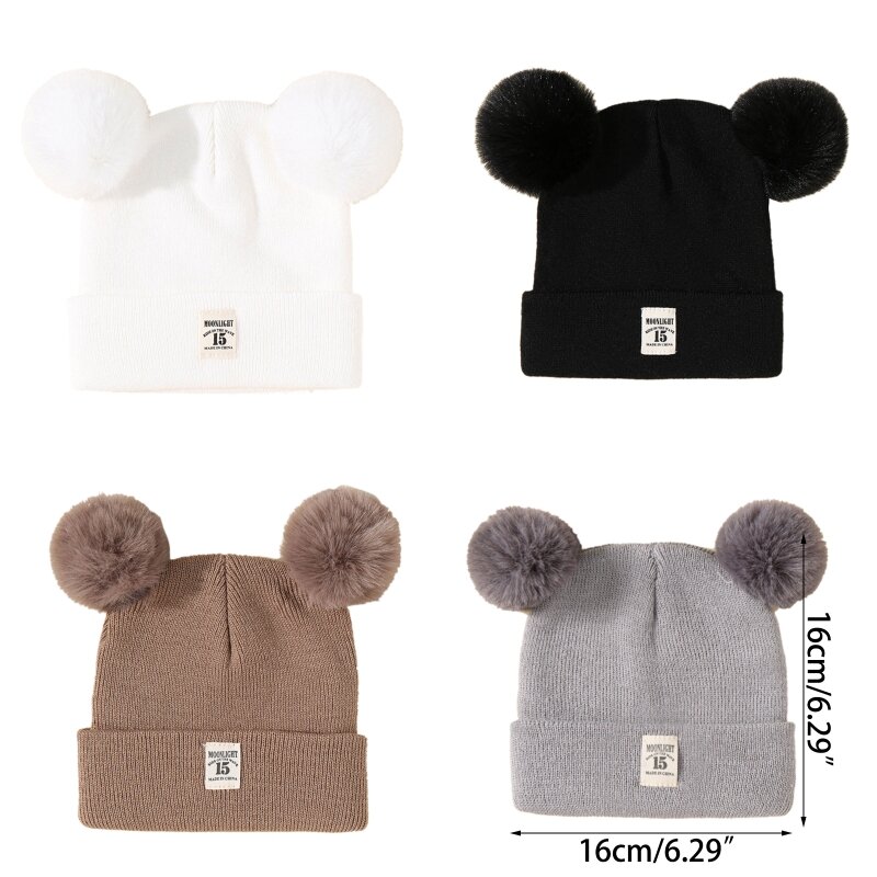 Bonnets pour bébés, chapeau tricoté pour tout-petits, chauds, doux pour peau, vêtements confortables