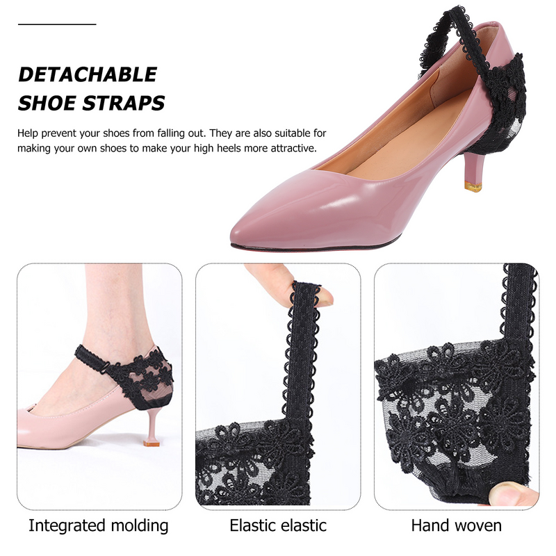 4 Pairs High-heeled Shoes Shoelaces Lace High Heels Straps Sandal Shoe Straps