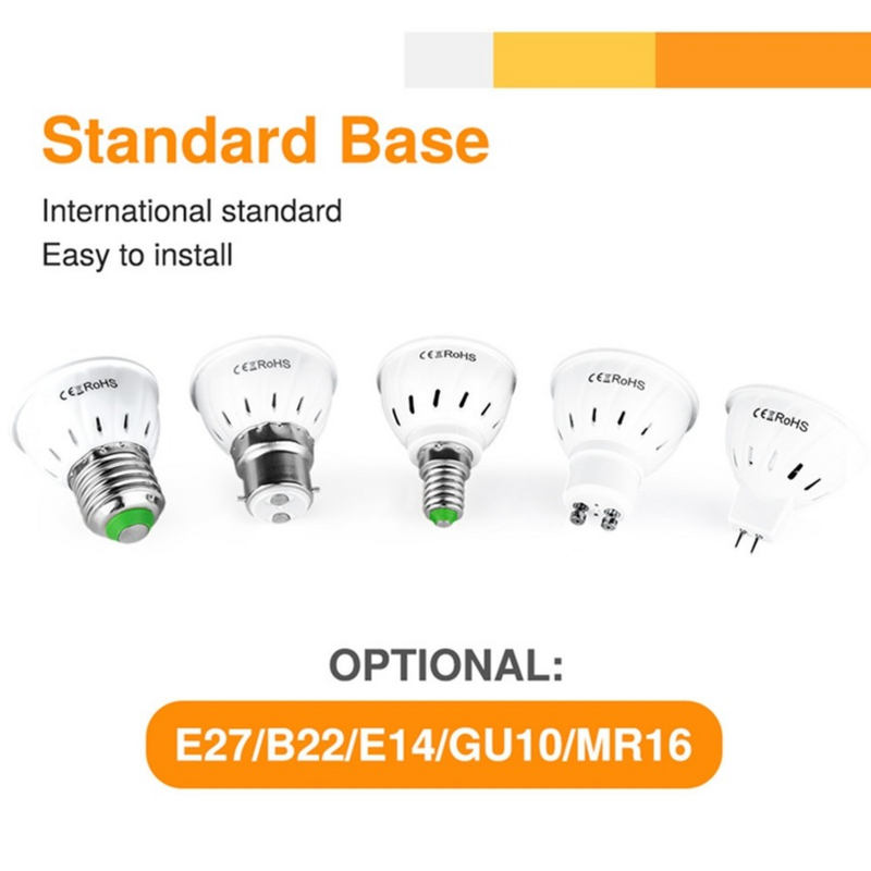 E27 3/PCS GU10 Led Lamp 220V Spot Light Led Bulb E14 Corn Bulb MR16 Lampara Led Ampoule GU5.3 Home Lighting B22 4W 6W 8W 2835SMD