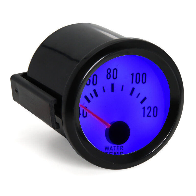 52mm Car Pointer 40~120 Celsius Blue Light Water Temp Gauge with Water Temperature sensor 10mm Auto Replacement Parts Adapter