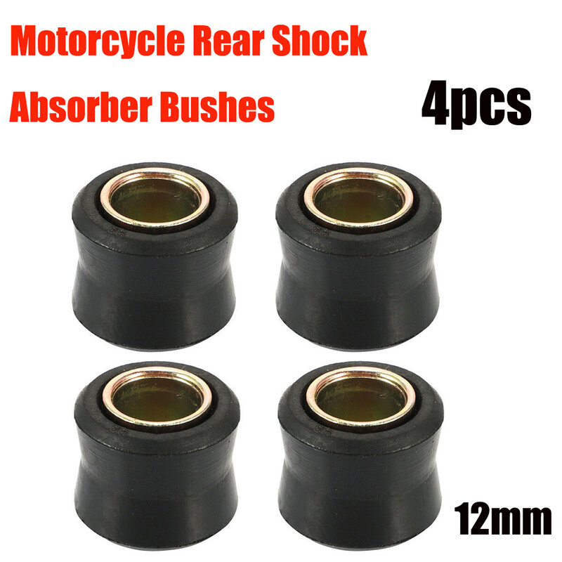 Bush Shock Absorber Bushes Rubber Suspension Resist 2/4 Pcs Accessories Black Bushing Metal Motorcycle Brand New