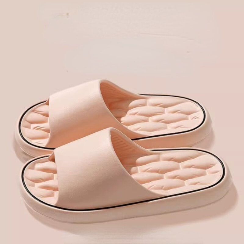 2024 letnie klapki łazienkowe męskie buty na świeżym powietrzu luksusowe sandały męskie klapki na lato buty dla par proste miękkie buty