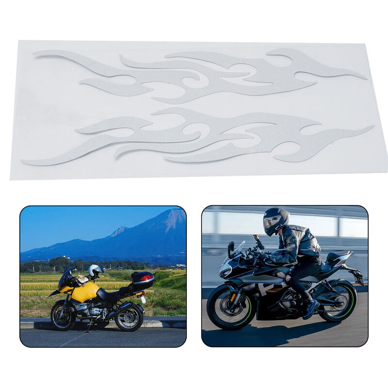 1Pc Universal DIY Flame Vinyl Decal Sticker Waterproof High-Quality For Car Motorcycle Gas Tank Fende Easy To Apply