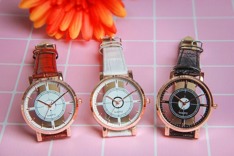 Women Quartz Watch Personality Unique Stylish Double Hollow Out Watches Elegant Classic All-Match Casual Quartz Wristwatch