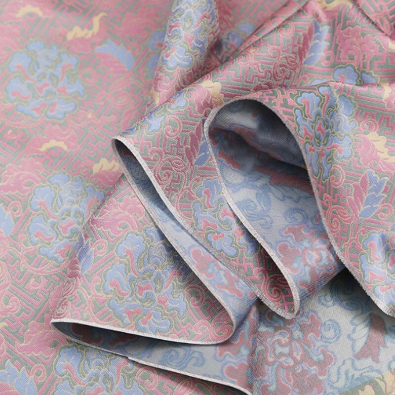 Imitacja piosenki brokat tkanina żakardowa klasyczne chińskie styl pałacowy tkanina do szycia Hanfu Cheongsam odzież ręcznie robiona do samodzielnego wykonania