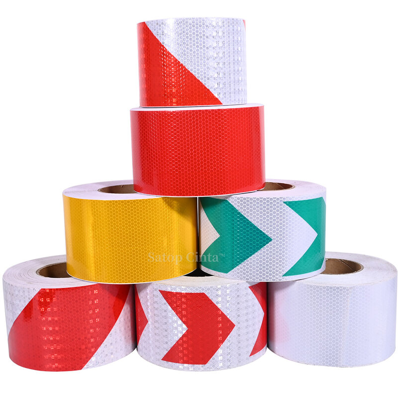 10cm*50m Waterproof Reflective Tapes Outdoor Hazard Safety Caution Reflection Tape Warning Arrow Sticker For Bicycle Reflectors