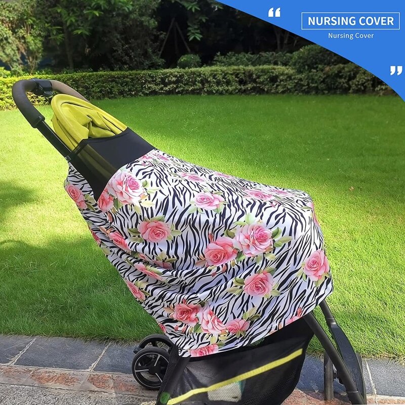 Capa de amamentação para carrinho de bebê, cobertura de assento para carro com carrinho