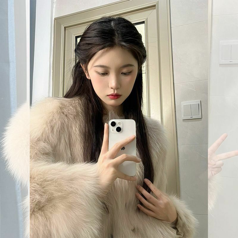 2023 nowe kurtki zimowe damskie futro puszysta kurtka zagęścić ciepło sztuczne futra luksusowej marki darmowa wysyłka koreańskiej odzieży wierzchniej