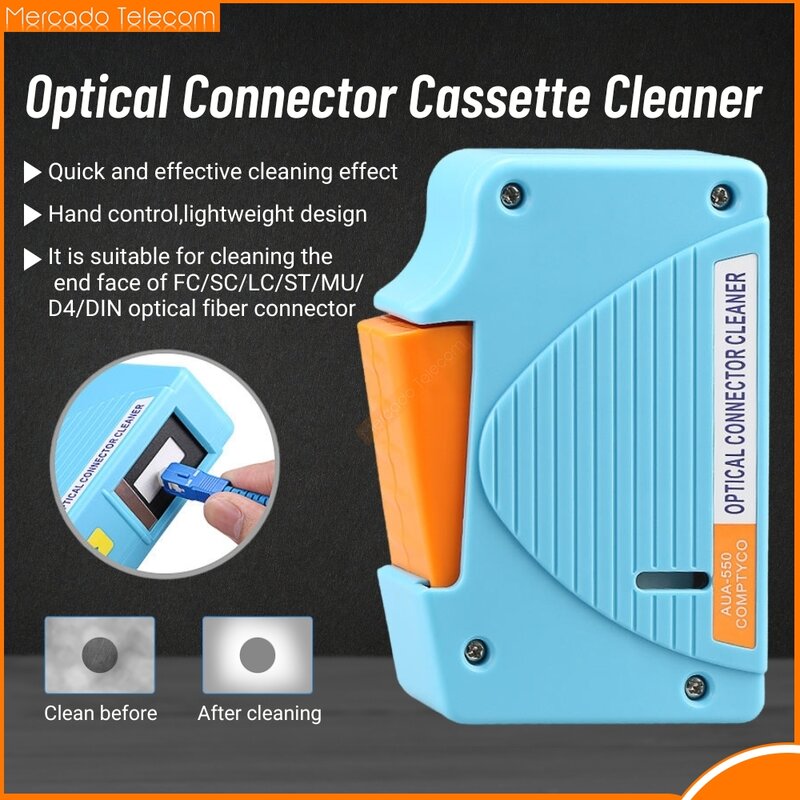 Коробка для очистки концевой поверхности волоконного типа SC/FC/LC/ST, инструменты для очистки коннектора, фланцевый очиститель, кассета для очистки