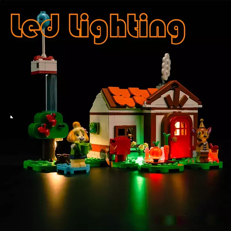 Осветительный набор для модульного здания Lego City, Посетите дом Изабель 77049, не включает Строительные блоки (только светодиодный строительный комплект)
