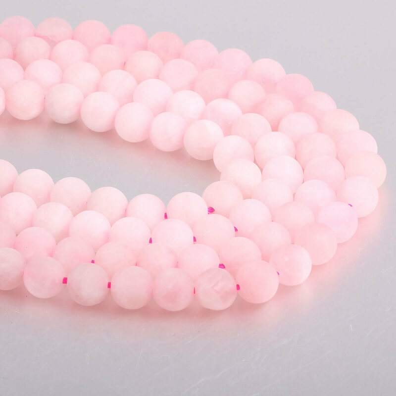 200 pz 8MM opaco quarzo rosa perline rotonde per fai da te fare gioielli collana energia guarigione potere non lucidato pietra preziosa cristallo sciolto