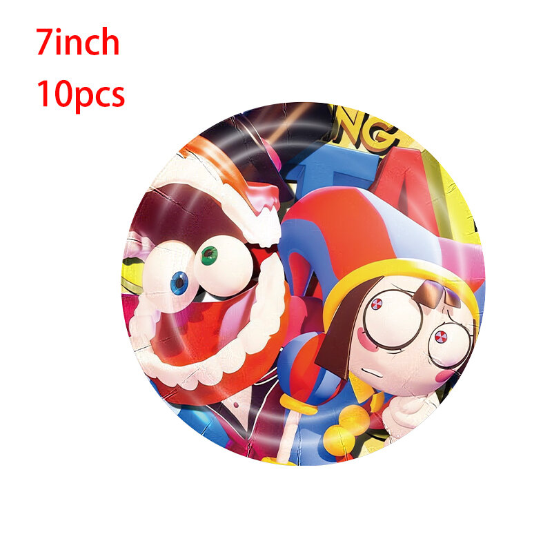 The Amazing Digital Circus  Tableware Birthday Party Decoration Balloon Banner Cake Topper Party Supplies Baby Shower
