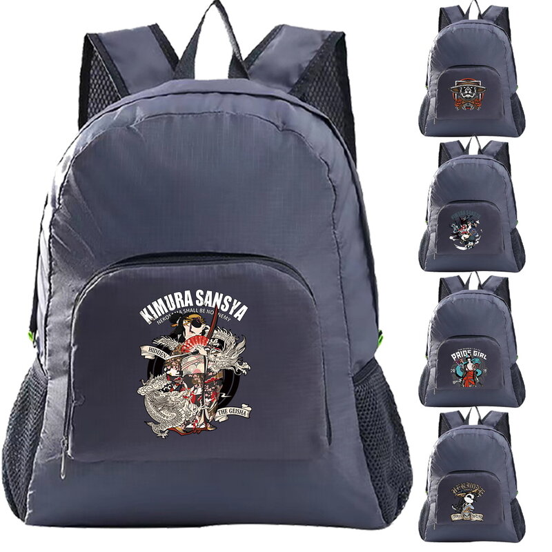 Дорожный портативный складной рюкзак с принтом самурая, складная сумка для альпинизма, ультралегкий рюкзак для активного отдыха, альпинизма, велоспорта, рюкзак, рюкзак