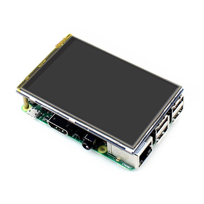 Waveshare pengontrol resolusi 3.5 inci layar sentuh IPS LCD 480X320 untuk Raspberry Pi (4B/3B +/3B/2B/A +/B +)