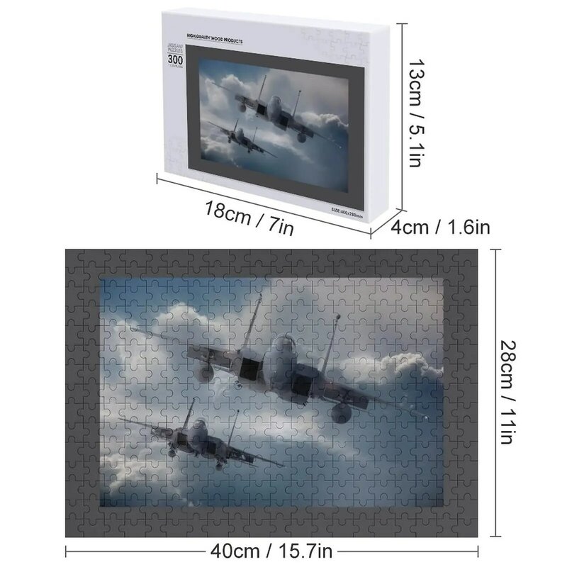 F-15 flying legend Jigsaw Puzzle personalizzato con foto Puzzle di animali in legno