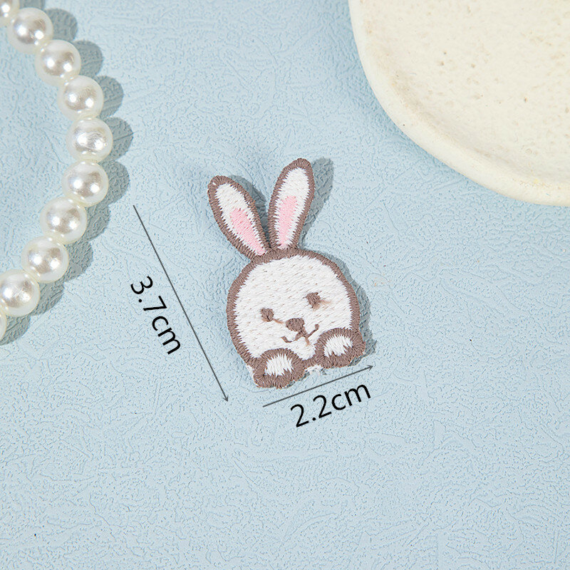 30PCS Mini Stickerei Gestrickte Obst Cartoon Kaninchen Patch DIY Großhandel Kleidung Hut Aufkleber Zubehör