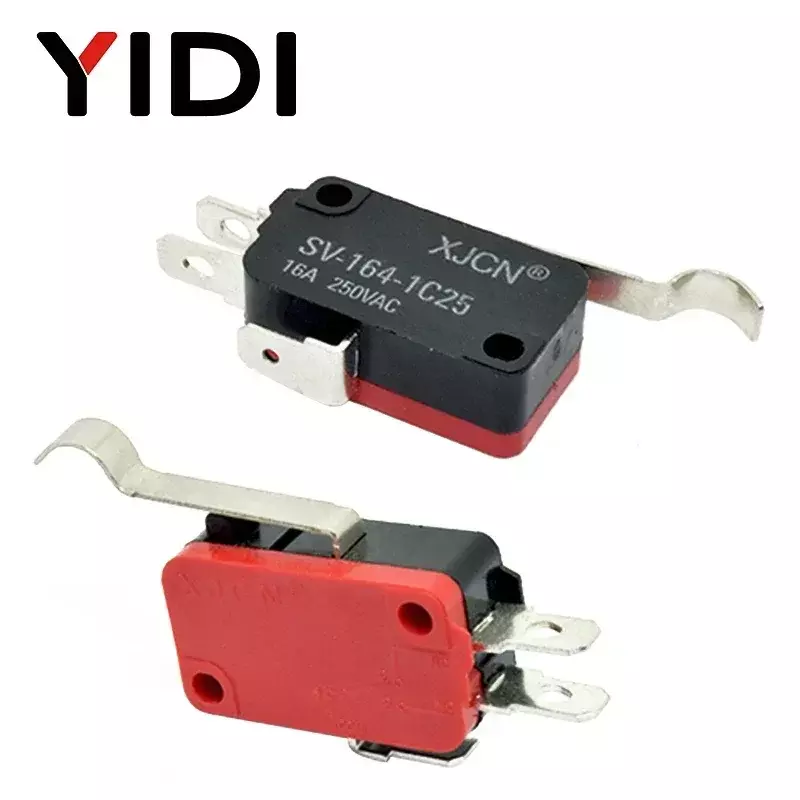YIDI-Interruptor momentâneo do limite do curso Micro, rolo da alavanca, SPDT, 1NO1NC, V-15, V-151, V-152, V-153, V-154, V-155, 16A, 250V