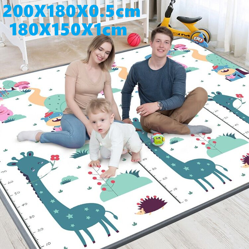 EPE-alfombra de juego para gatear para bebé, tapete grueso y respetuoso con el medio ambiente, plegable, de Seguridad, 1cm
