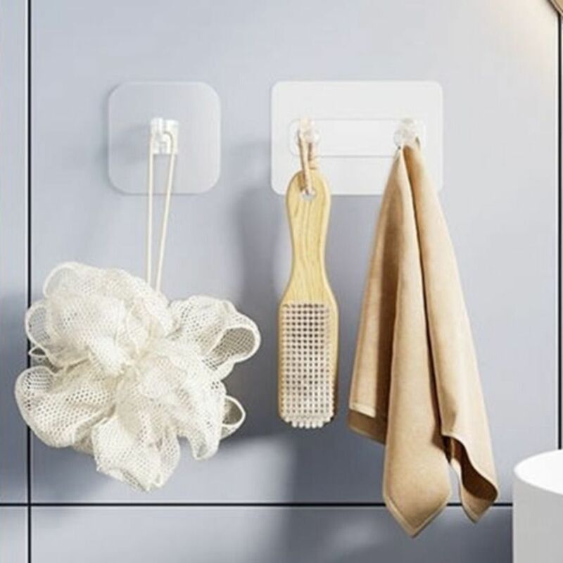 Crochet transparent sans couture pour manteau et chapeau, adhésif de bain, créatif, durable, facile à installer, portant la charge